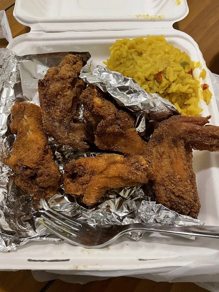 Friend Chicken with Spanish Rice